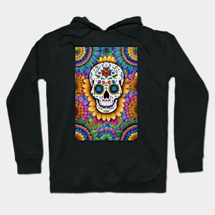 Sugar Skull Art with Intricate Floral Patterns Hoodie